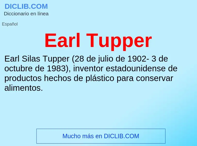 What is Earl Tupper - definition