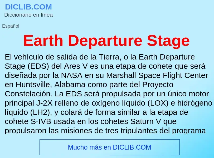 What is Earth Departure Stage - definition