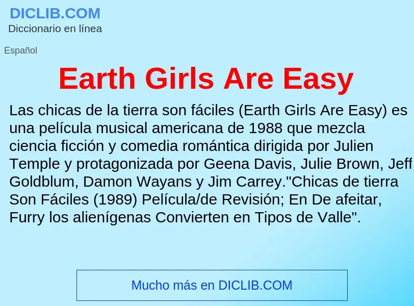 Что такое Earth Girls Are Easy - определение