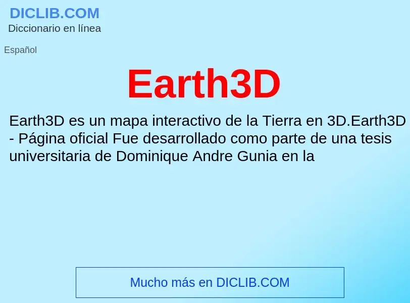 Что такое Earth3D - определение