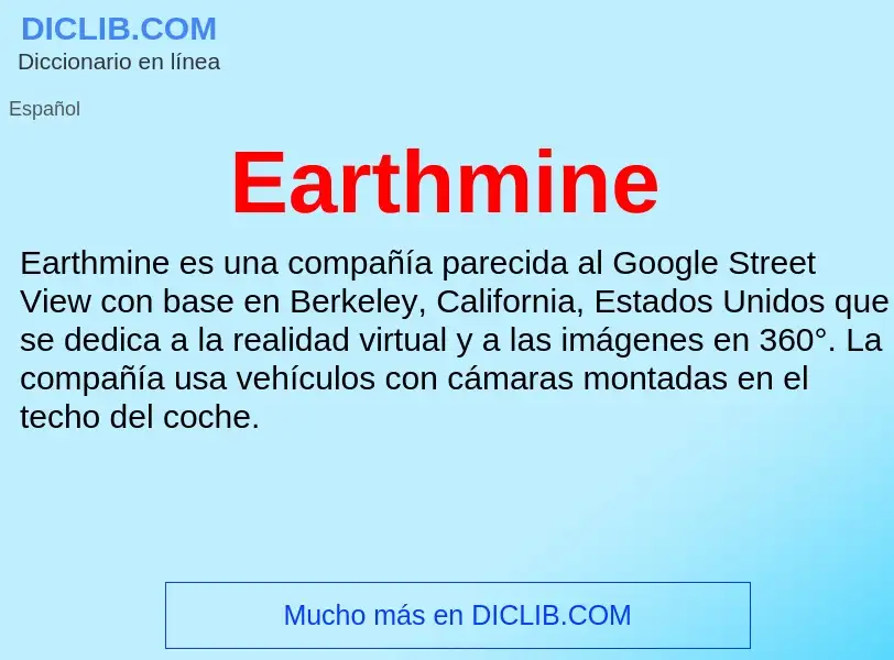 Что такое Earthmine - определение