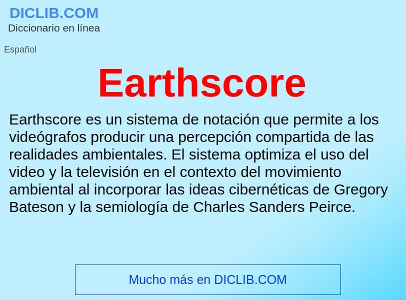 Что такое Earthscore - определение