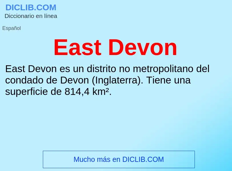 Что такое East Devon - определение