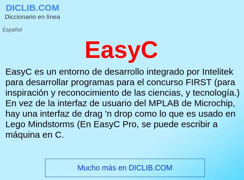 What is EasyC - meaning and definition