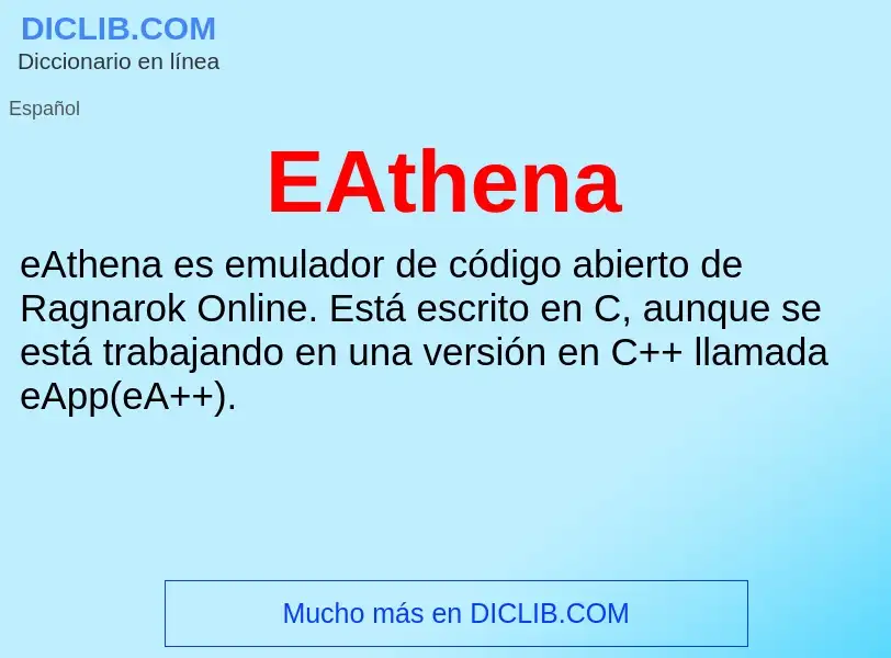 Что такое EAthena - определение