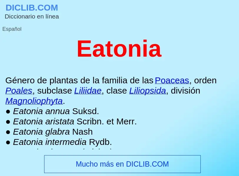 What is Eatonia  - meaning and definition