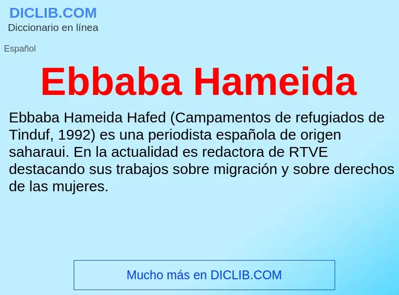 What is Ebbaba Hameida - meaning and definition