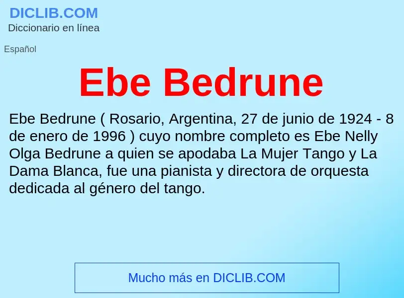 What is Ebe Bedrune - meaning and definition