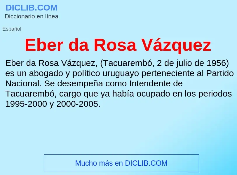 Wat is Eber da Rosa Vázquez - definition