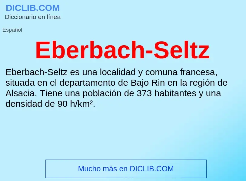 What is Eberbach-Seltz - meaning and definition