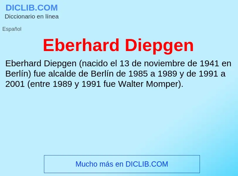 What is Eberhard Diepgen - meaning and definition