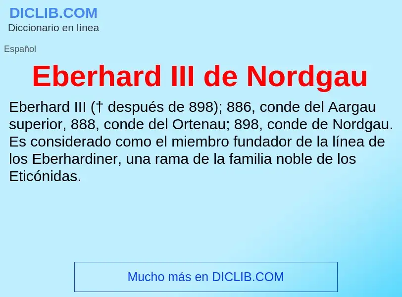 What is Eberhard III de Nordgau - meaning and definition