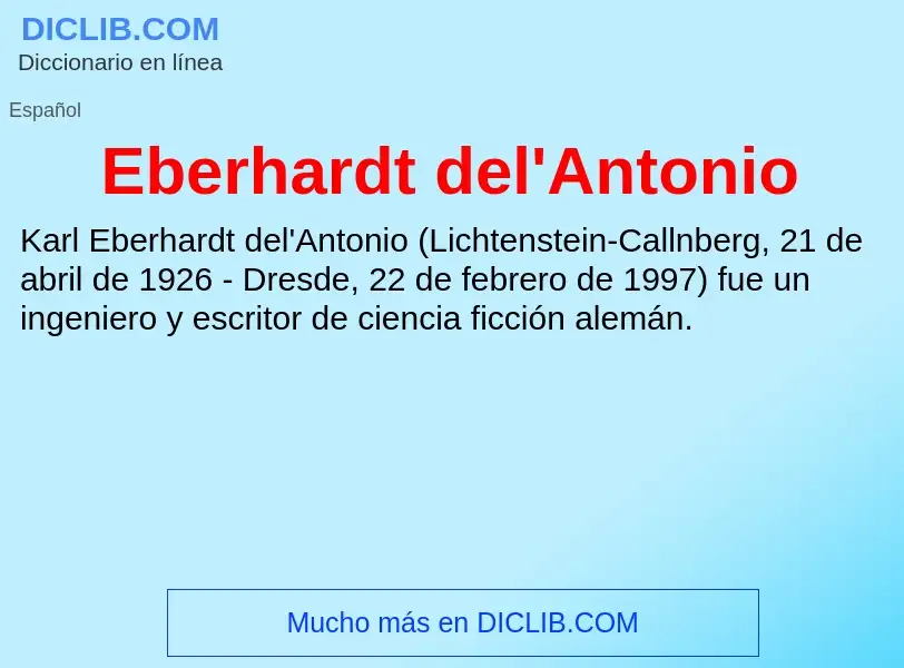 What is Eberhardt del'Antonio - meaning and definition