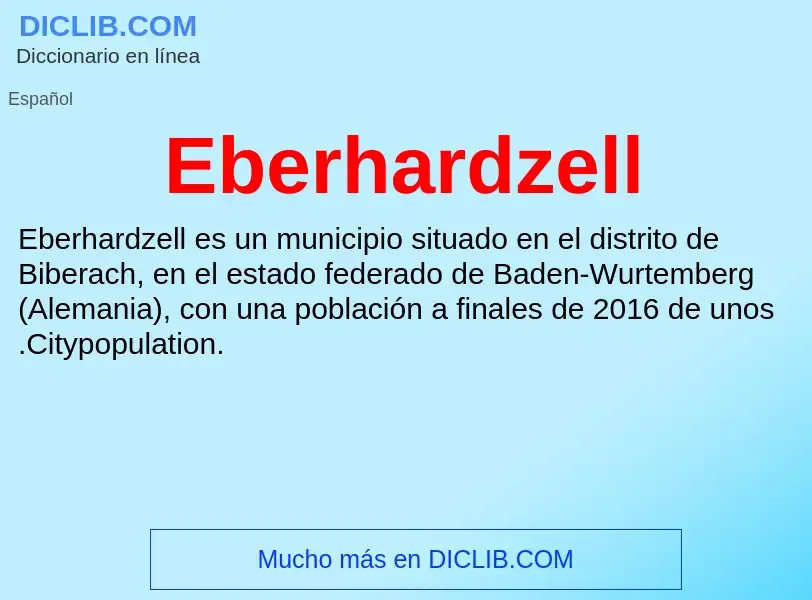 What is Eberhardzell - meaning and definition