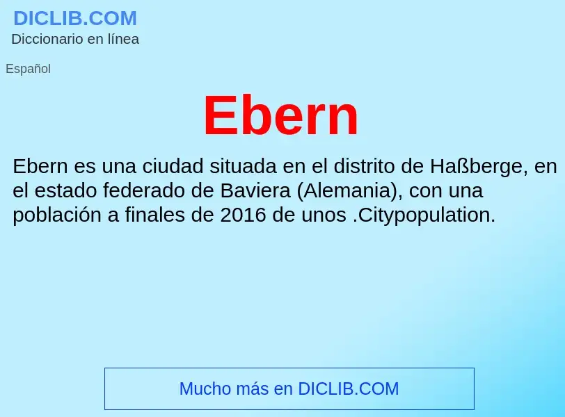 What is Ebern - meaning and definition