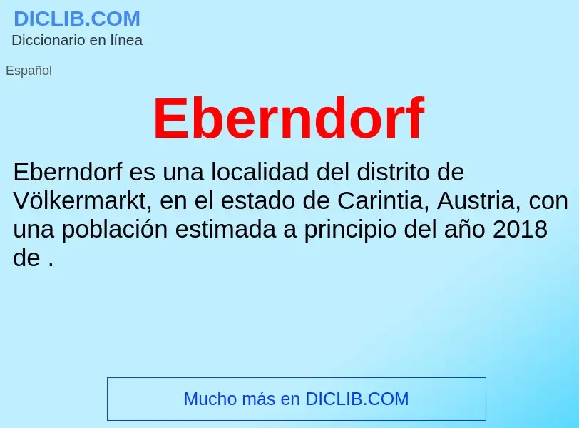 What is Eberndorf - meaning and definition