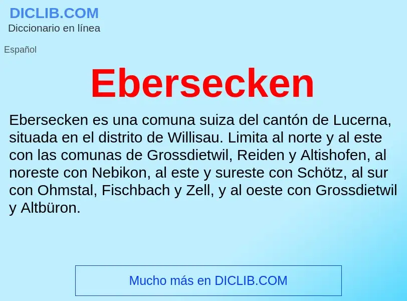 What is Ebersecken - meaning and definition