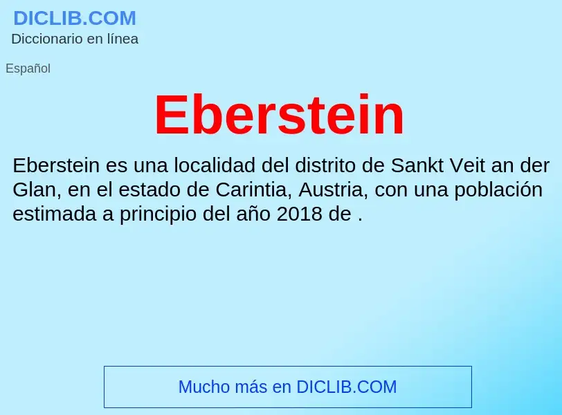 What is Eberstein - meaning and definition