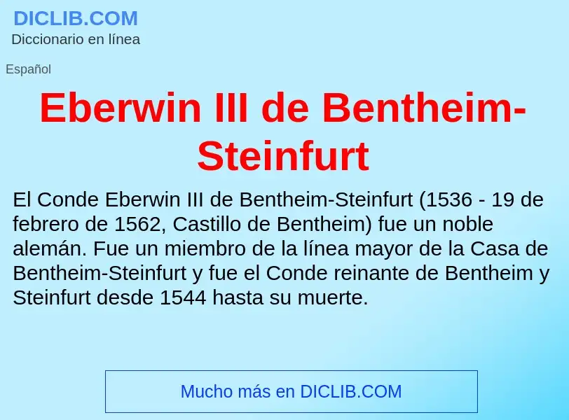 Что такое Eberwin III de Bentheim-Steinfurt - определение