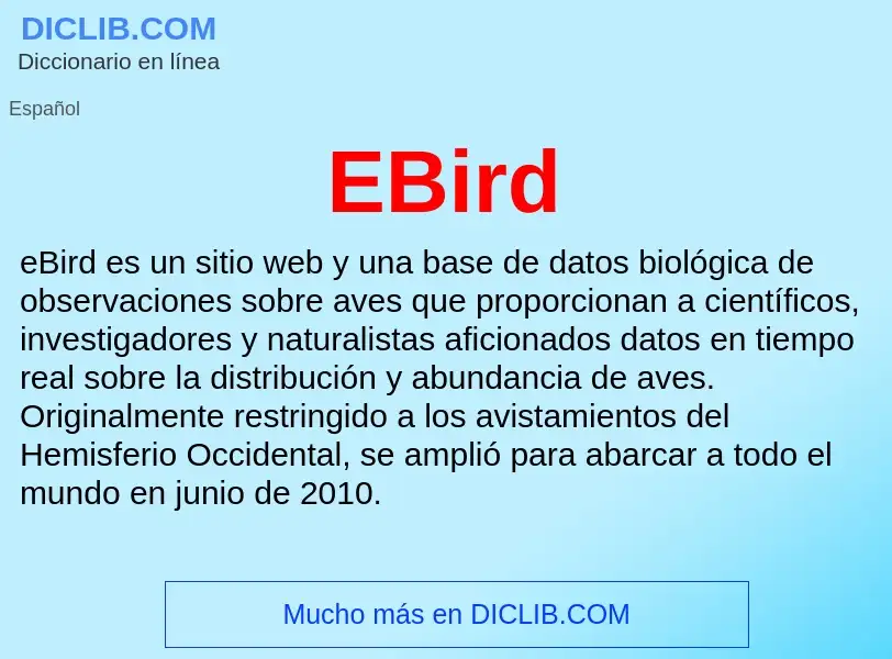 Τι είναι EBird - ορισμός