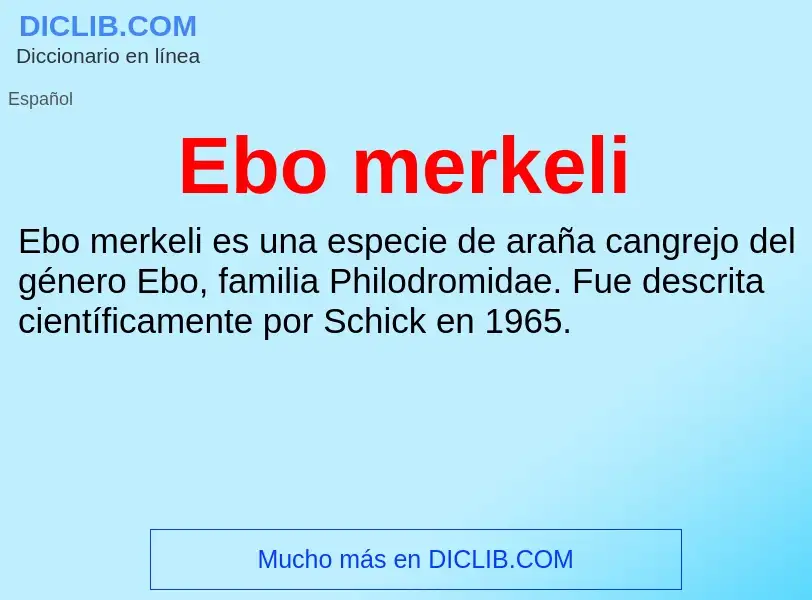 What is Ebo merkeli - meaning and definition