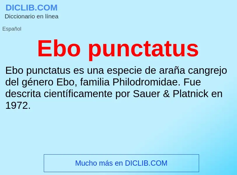 What is Ebo punctatus - meaning and definition