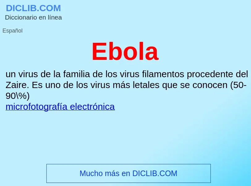 Wat is Ebola - definition