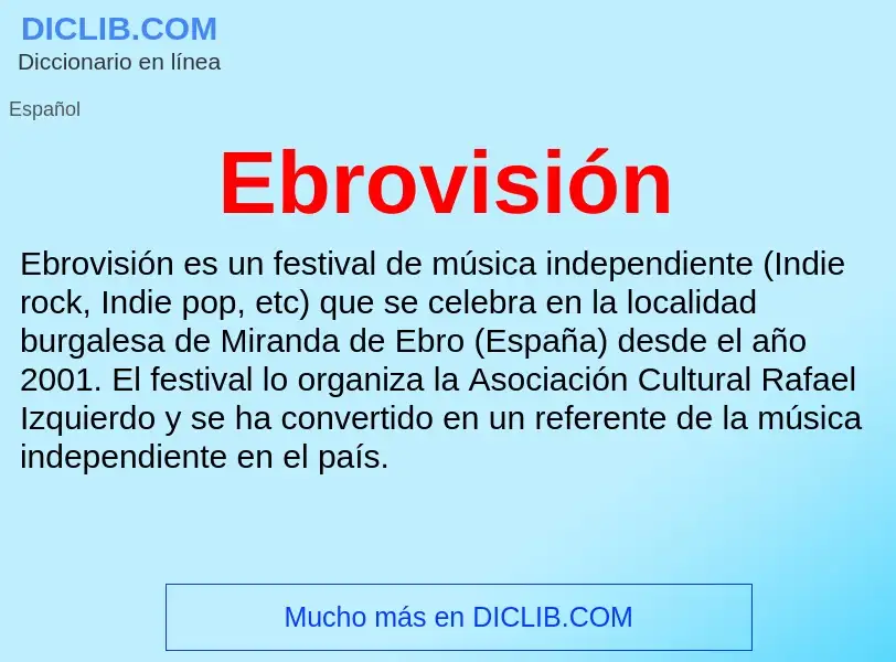 What is Ebrovisión - meaning and definition