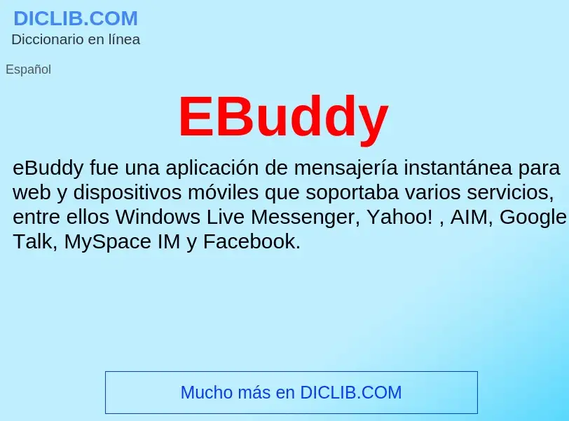 Что такое EBuddy - определение