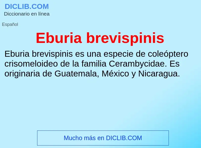 What is Eburia brevispinis - meaning and definition