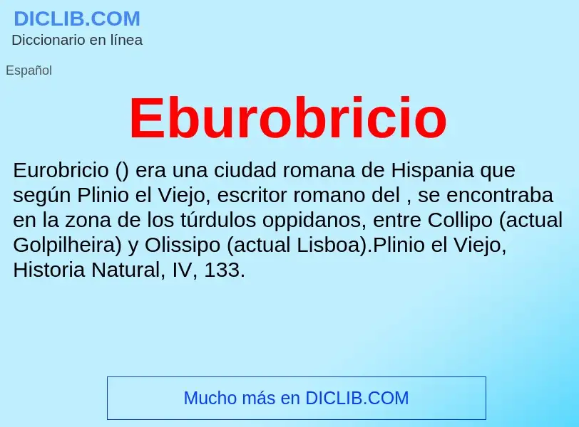 What is Eburobricio - meaning and definition