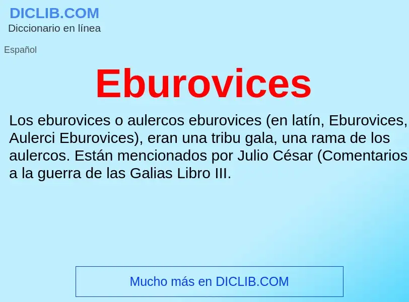 What is Eburovices - meaning and definition