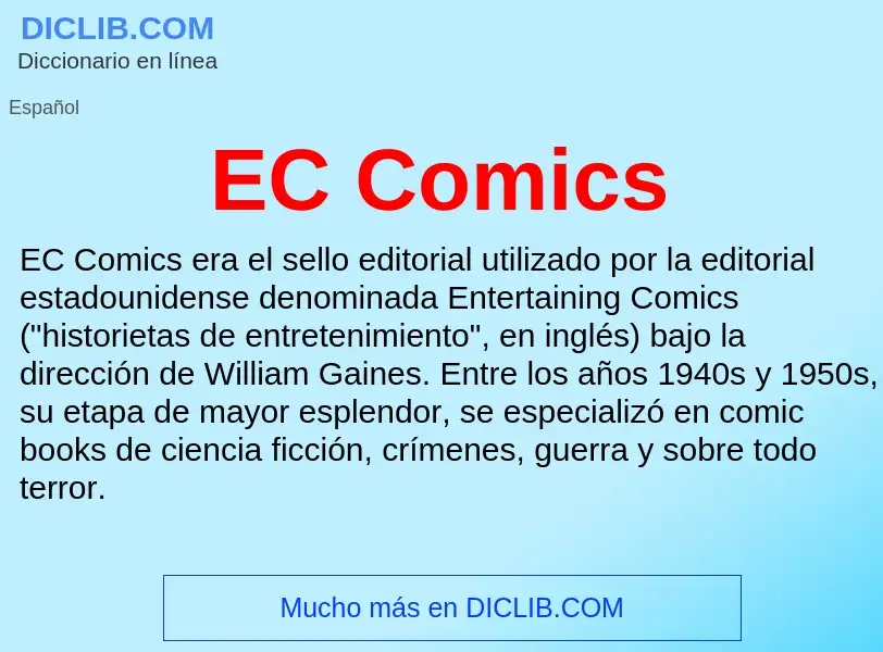 What is EC Comics - meaning and definition