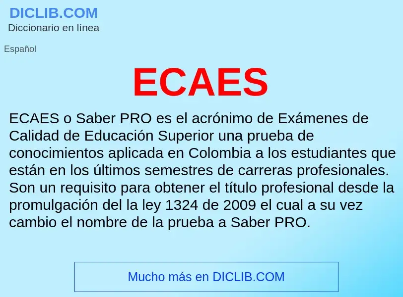 What is ECAES - definition