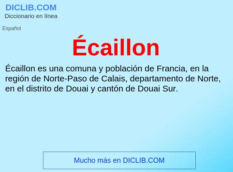 Wat is Écaillon - definition