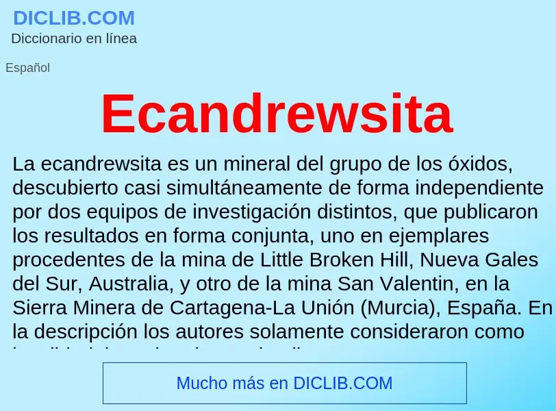 What is Ecandrewsita - meaning and definition