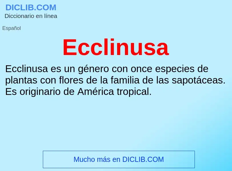 What is Ecclinusa - meaning and definition