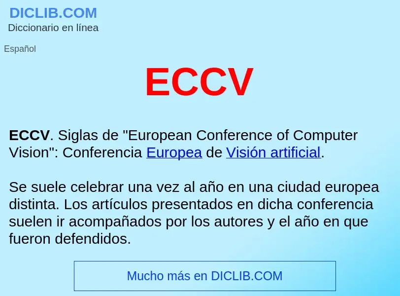 What is ECCV  - meaning and definition