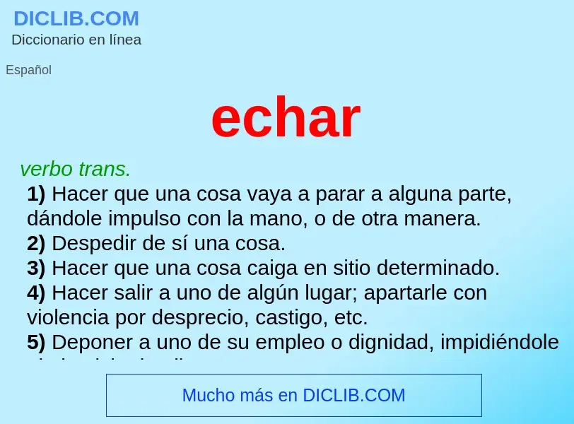 What is echar - definition