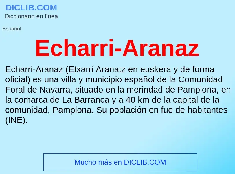 What is Echarri-Aranaz - meaning and definition