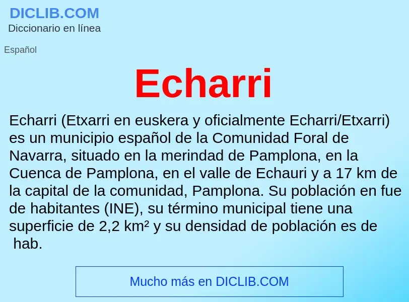 What is Echarri - meaning and definition