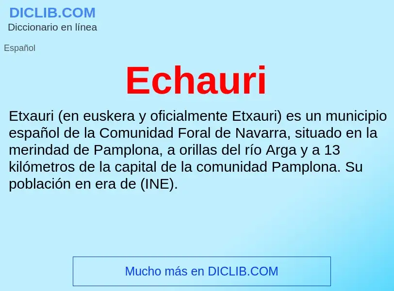 What is Echauri - meaning and definition