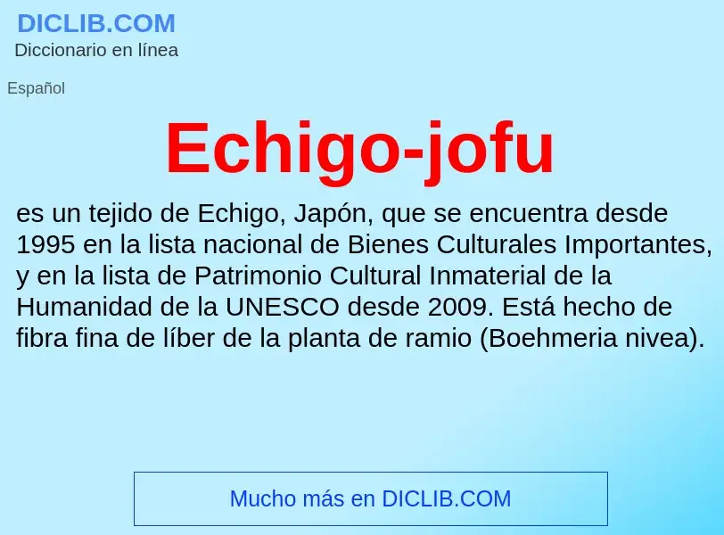 What is Echigo-jofu - meaning and definition