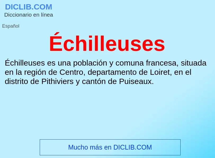 What is Échilleuses - meaning and definition