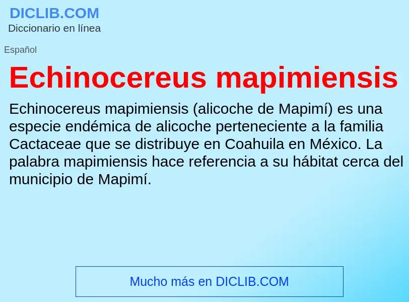 What is Echinocereus mapimiensis - meaning and definition