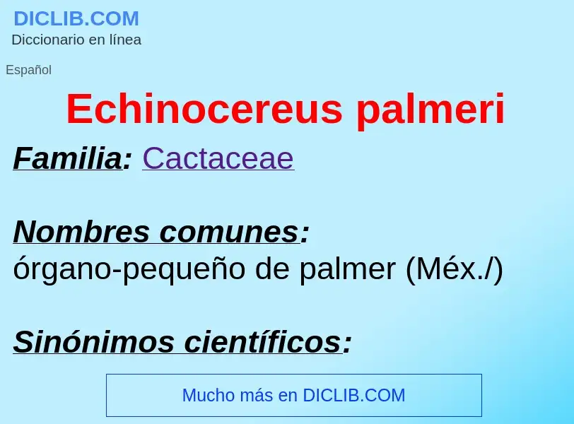 What is Echinocereus palmeri - meaning and definition