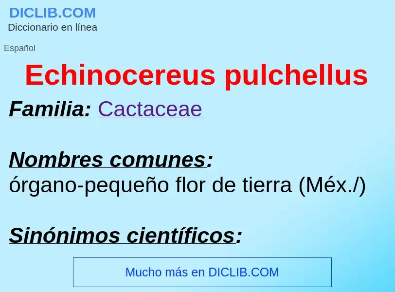 What is Echinocereus pulchellus - meaning and definition