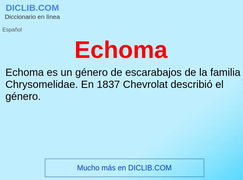 What is Echoma - meaning and definition