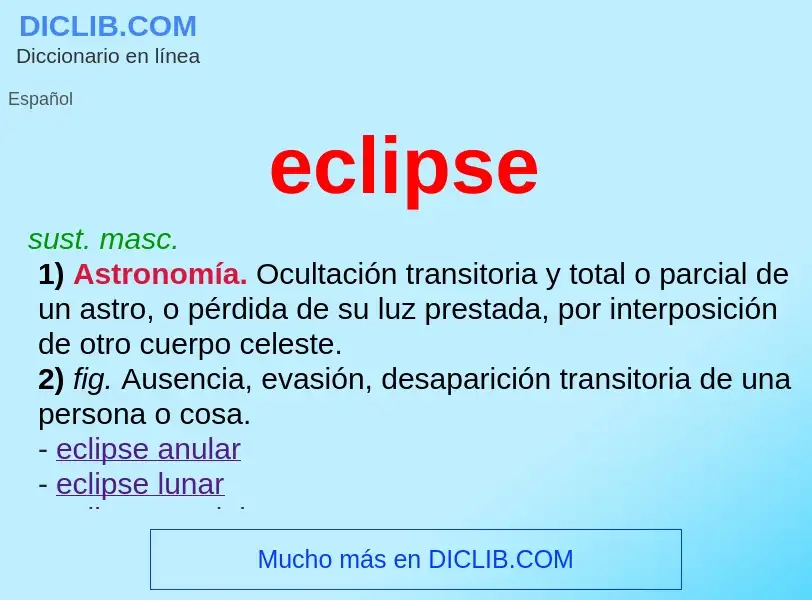 Che cos'è eclipse - definizione