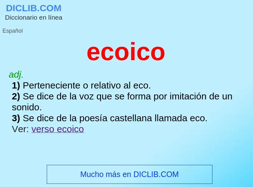 What is ecoico - definition